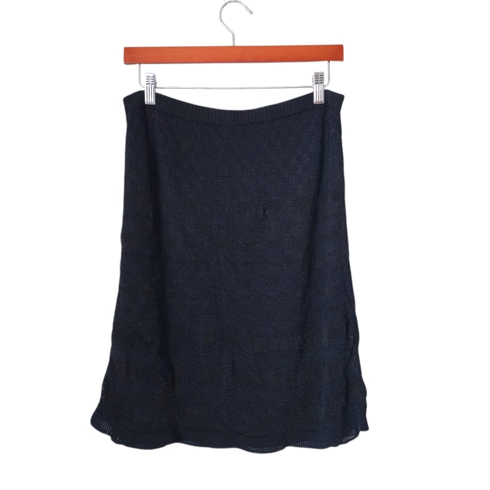 MISSONI x VINTAGE knit mini skirt in black size 46‎